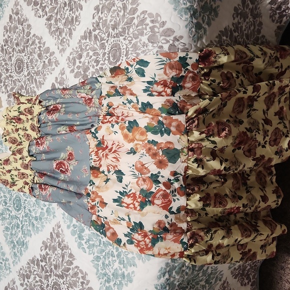 Floral Patchwork Maxi Dress - Picture 4 of 5